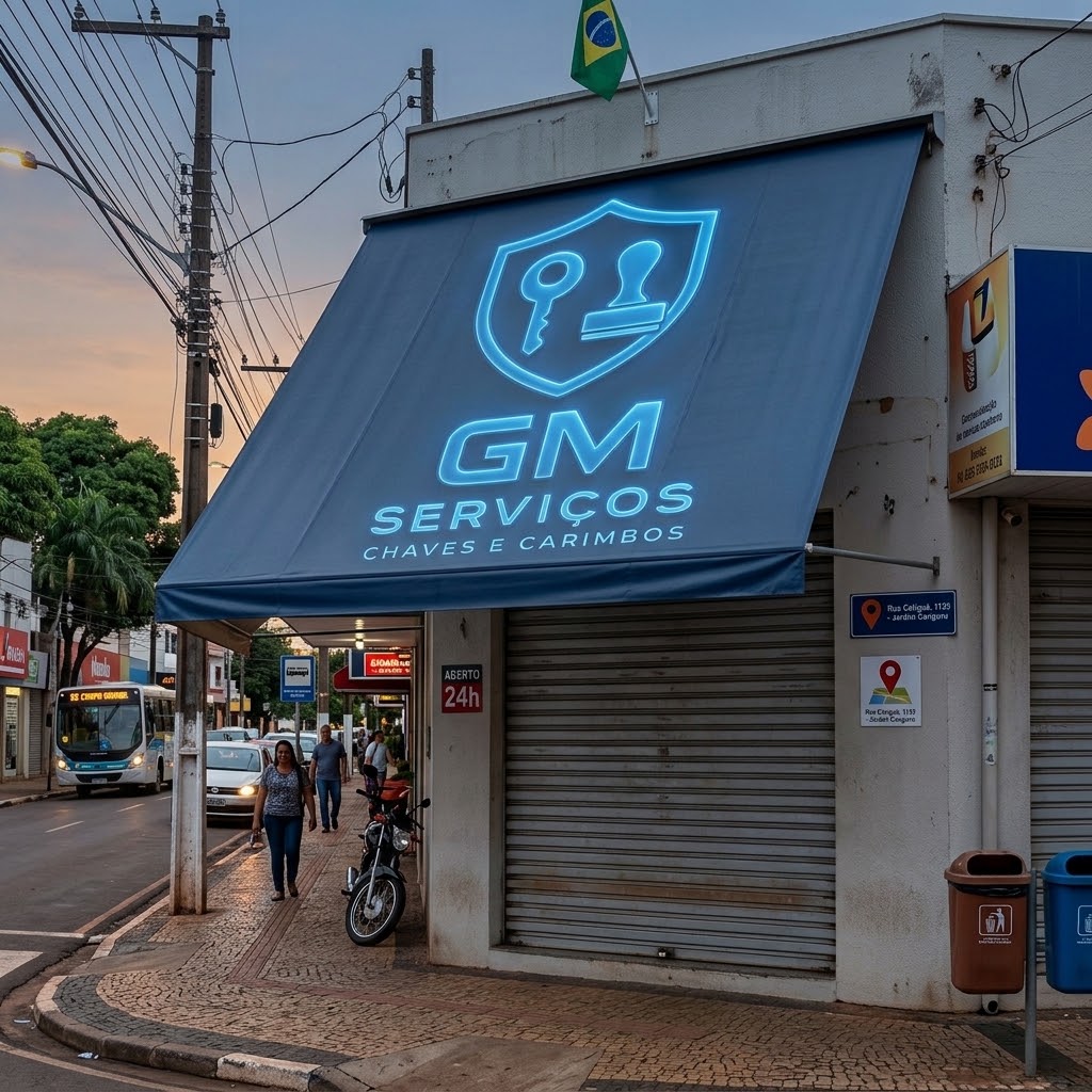 Fachada da loja GM Chaves e Carimbos em Campo Grande - MS